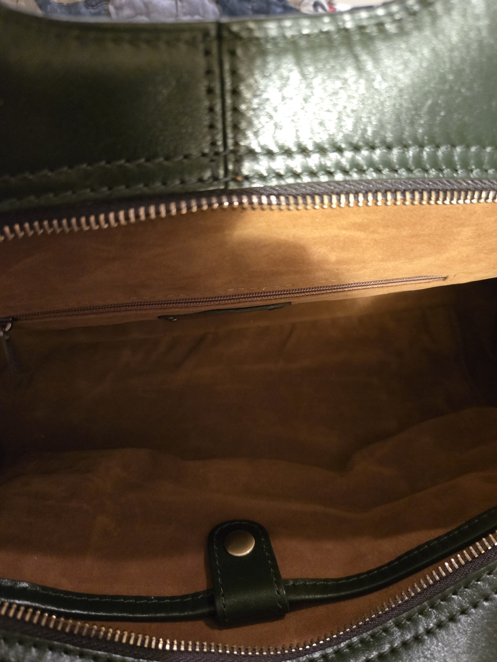 Patricia Nash Olive Green Suede Studded Satchel.  "Like New With Tags" - Picture 8 of 9